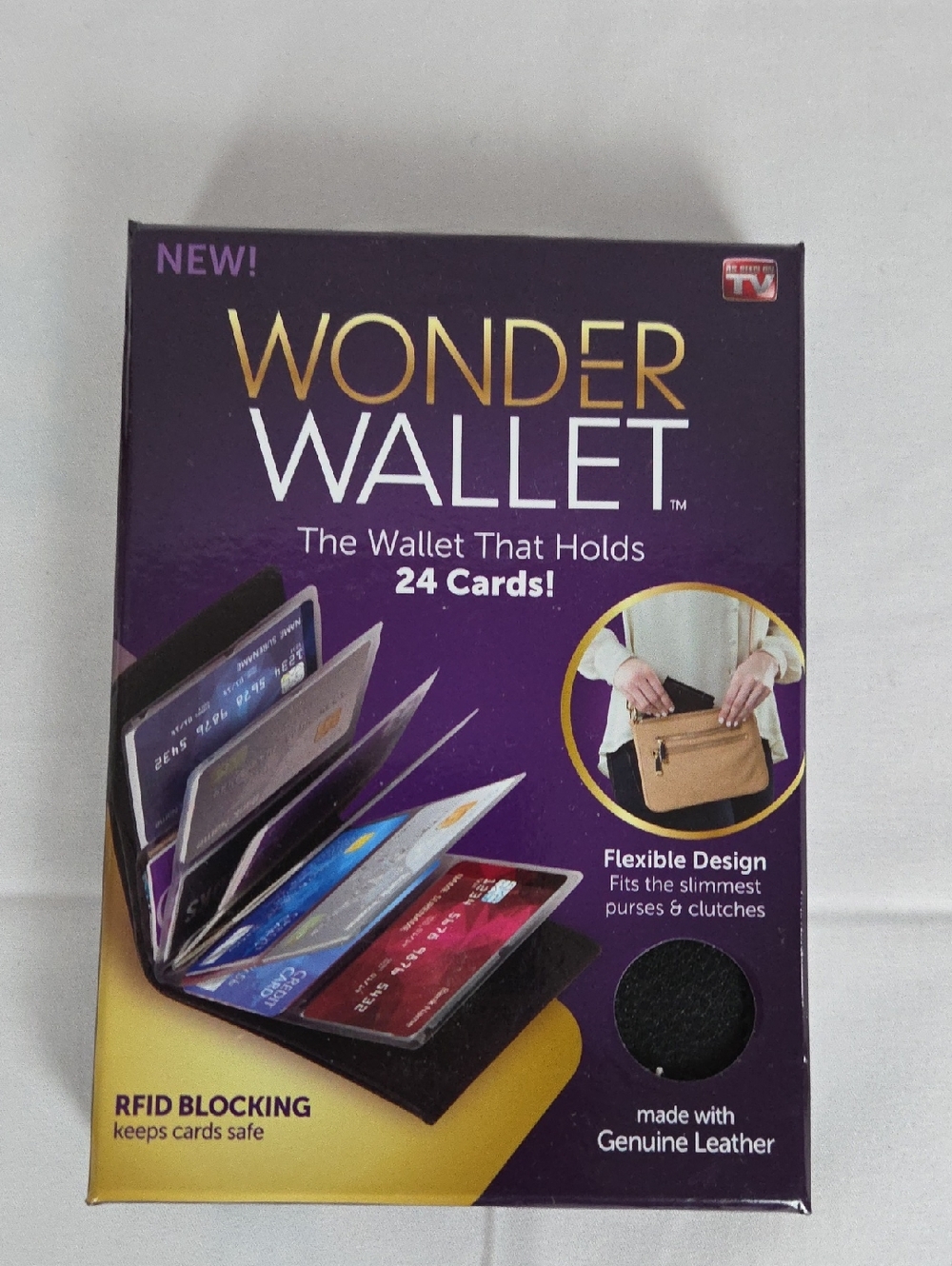 Genuine Leather Money Clip - Black
